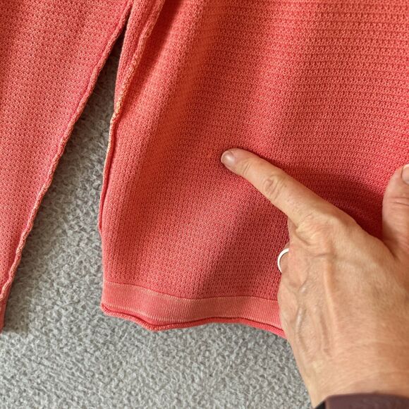Tommy Bahama Reversible Sweater Small Petite V-Neck Pullover Coral Orange SP - Picture 7 of 13